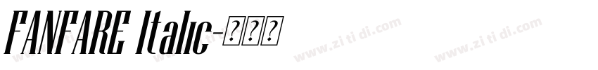 FANFARE Italic字体转换